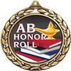 AB Honor Roll Medals - 2 1/2" Laurel Wreath Honor Roll Medal - Great AB Honor Roll Awards for Kids 50 Pack Prime view 2