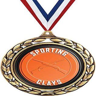 Sporting Clays Medals - 2 1/2" Laurel Wreath Sporting Clays Medal - Great Sporting Clays Awards for Kids 50 Pack