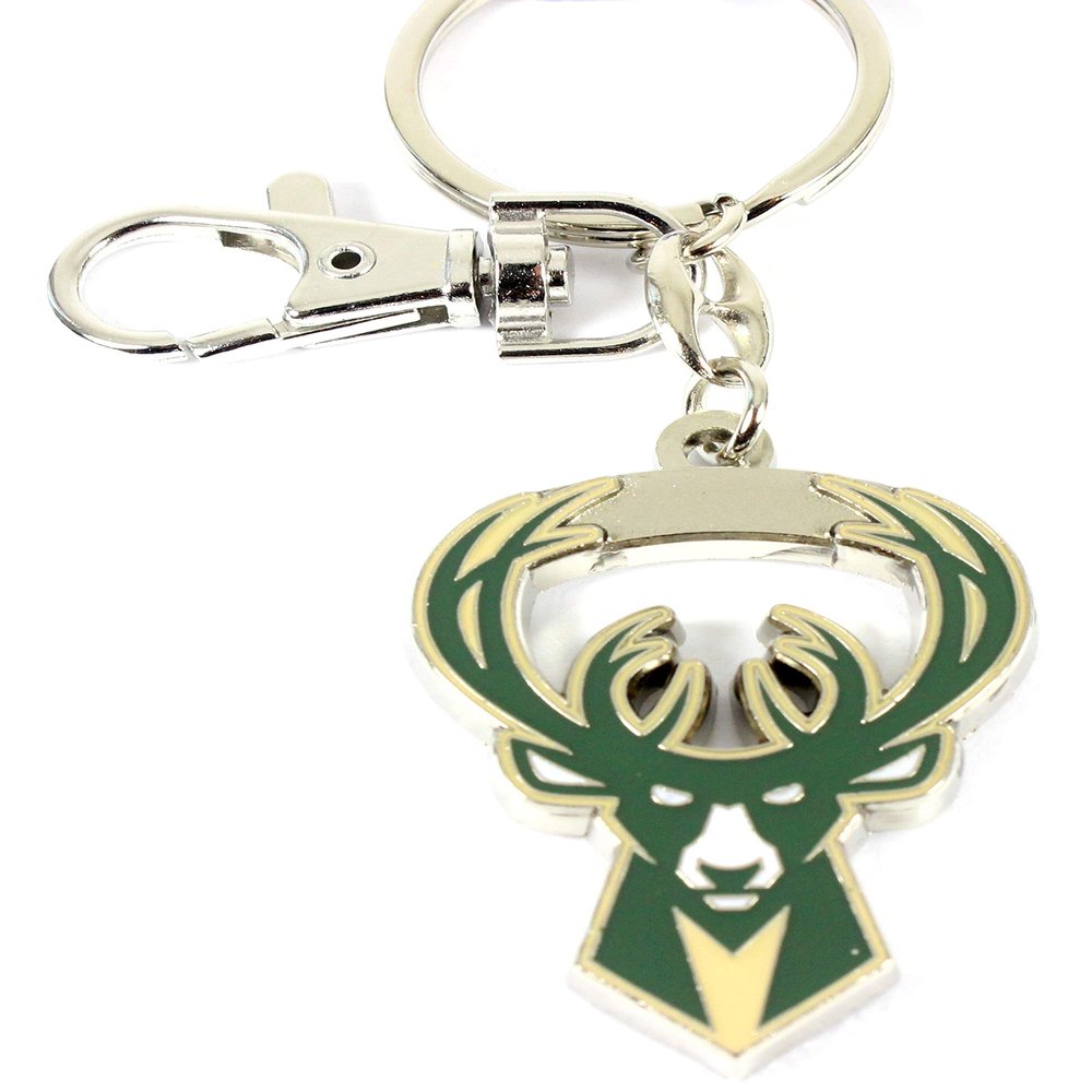 aminco NBA Milwaukee Bucks Heavyweight Logo Keychain