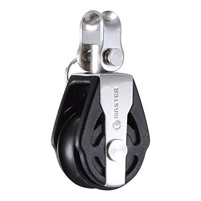 DELUXE BLOCK Sailboat Dinghy 29mm 1 1/8 Inch Deluxe Single Swivel Shackle Block Small Boat Block Master SPB-2901F