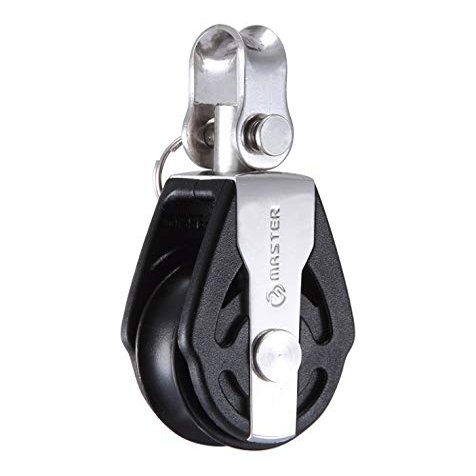 DELUXE BLOCK Sailboat Dinghy 29mm 1 1/8 Inch Deluxe Single Swivel Shackle Block Small Boat Block Master SPB-2901F