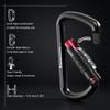 3inch Locking Carabiner Clips-Twist Auto Lock Caribeener, Heavy Duty Keychain Key carabeaner Hooks, 7075 Aerial Aluminum Ultra Light, for Hammock, Hiking, Yoga Swing, Camping, Backpack etc, Black view 3