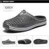 ILINXUAN Womens Mens Bathroom Garden Non-slip Hole Breathable Lightweight Sandals Unisex Beach Quick Drying Sandals Couple Indoor/Outdoor Slippers Grey EU 37 view 3