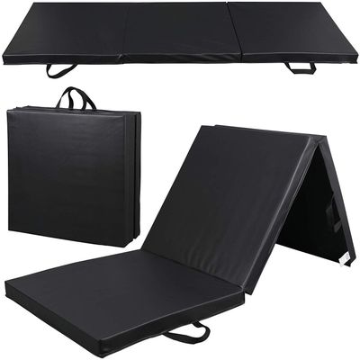 HomGarden 6 Folding Tri-Fold Exercise Mat, Gymnastics Mat Gym Aerobics Tumbling Mats w/Carrying Handles for Stretching Yoga MMA AcrobatismCore Workouts