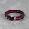 Cord Bracelet For Women | Beautiful Braided Accessory | Womens Chakra Bracelet | Red Colour | Silver Shackle B-2-7.25 view 2