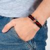 Cord Bracelet For Women | Beautiful Braided Accessory | Womens Chakra Bracelet | Red Colour | Silver Shackle B-2-7.25 view 4