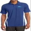 Ford Oval Pocket Print Micro Mesh Colorblock Polo, Royal White Small view 1