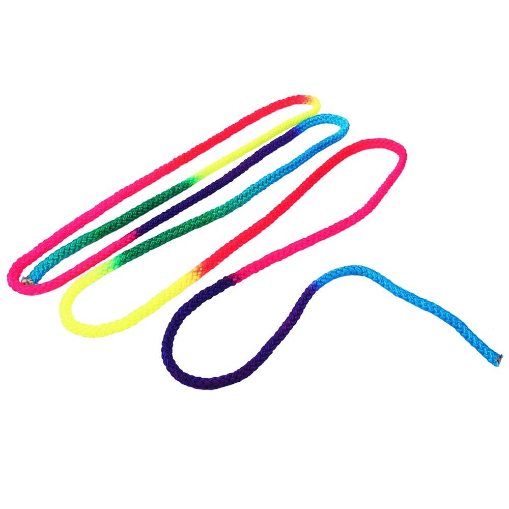 2.8m Gymnastics Exercise Training Rope, Rainbow Nylon Material, Competition Quality, Multifunctional for Gymnastics, Yoga, Cardio, and More Professional Grade Durable Gymnastics Rope