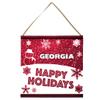 FOCO NCAA Georgia Bulldogs Unisex HAPPY HOLIDAYS BANNER SIGNHAPPY HOLIDAYS BANNER SIGN, Team Color, OS view 1
