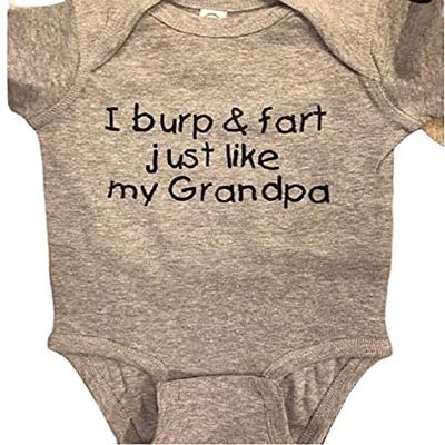 burp fart like grandpa funny baby onesie  farting infant one piece bodysuit