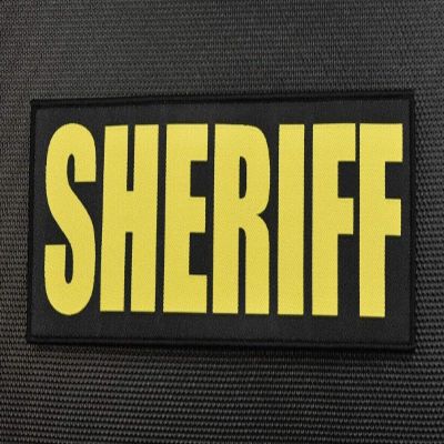 BritKitUSA 8" X 3" Woven Sheriff Placard Patch Brand Law Enforcement Leo