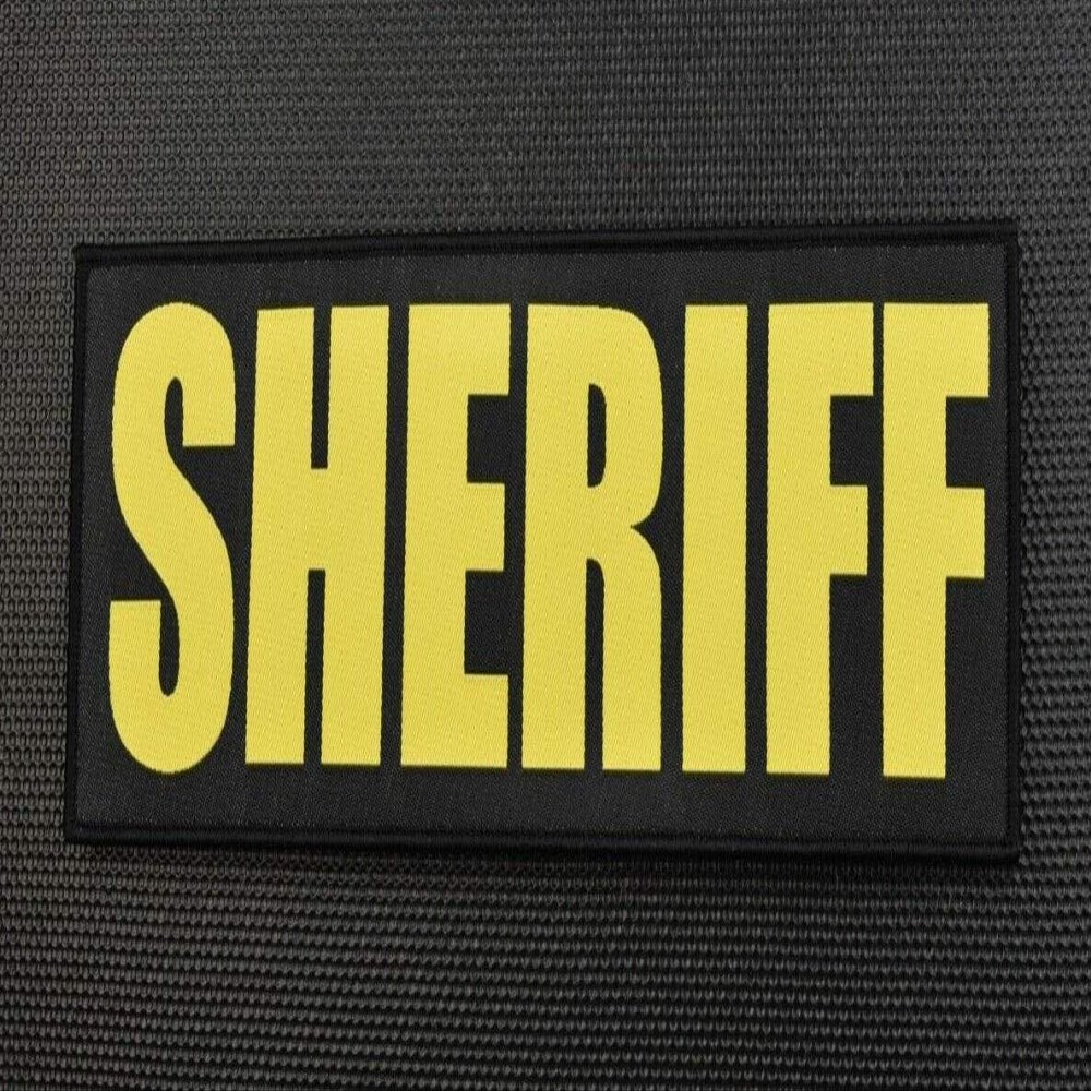BritKitUSA 8" X 3" Woven Sheriff Placard Patch Brand Law Enforcement Leo