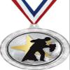 Ballroom Dance Medal, 2 1/2" Silver Glitter Dancing Medals, Great Dancer Awards 100 Pack Prime view 1