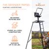 Big Game The Defender Tripod Stand, 1 Person Deer Hunting Climbing Ladder with Rotating Flex-Tek Seat and Shooting Rail, 12.5' view 2