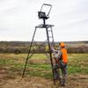 Big Game The Defender Tripod Stand, 1 Person Deer Hunting Climbing Ladder with Rotating Flex-Tek Seat and Shooting Rail, 12.5' view 4