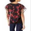 A. Byer Women's Juniors Popover Top, Red/Black, M view 2