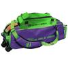 Vise Clear Top 3 Ball Tote Roller Bowling Bag with Shoe Bag- Green/Grape view 1