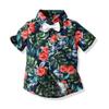 Joycebaby Toddler Baby Boys Clothes Outfits Hawaiian Aloha Short Sleeve Shirt and Pant Set(Turquoise, 80/12-18M) view 3
