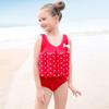 TAOTAO Floatation Swimsuits for Toddler Adjustable Buoyancy Life Jacket for Kids Boys Girls Swimwear Swim Cap Arm Floaties (Height:31.5''-35.4''/Weight:19.8-26.4lb, Red) view 2