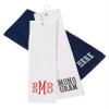 Personalized Custom Golf Towel - Add Your Embroidered Monogram - Trifold Golf Towels with Grommet and Carabiner Clip, Hook view 2