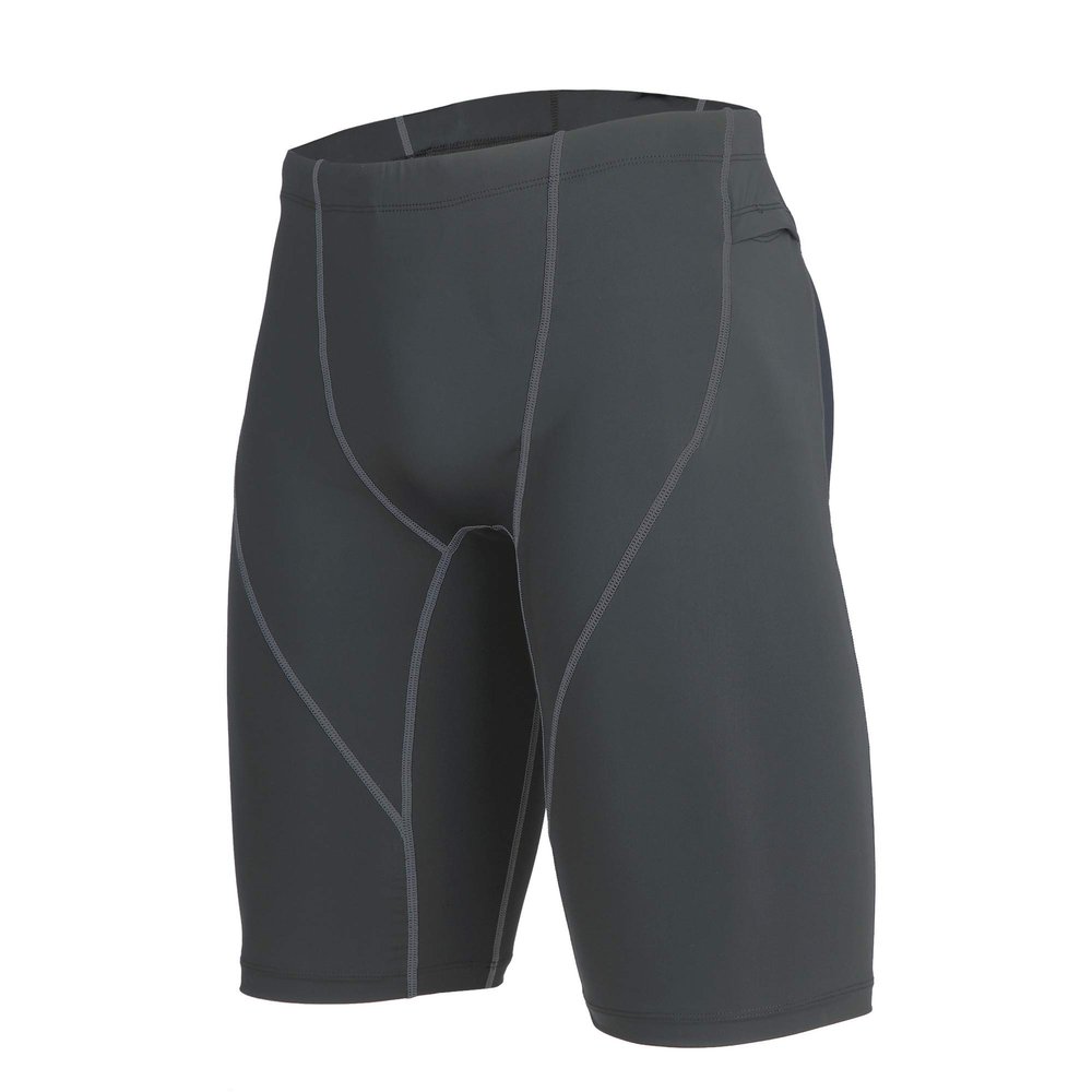 beroy Mens Compression Shorts Training Athletics Workout Tight Sports Base Layer with One Pocket(Grey,L)