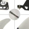 UP SURF Singel Fin Future 6" Longboard Surfboard Fin 7'' Fiberglass Honeycomb Carbon Professional (White, 7'') view 2