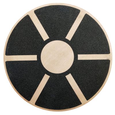 Fitvids Non-Slip Wooden Wobble Balance Board Core Trainer 15.55-inch Diameter with 360 Rotation for Stability Training Black 15.55-inch Diameter with 360 Rotation Black