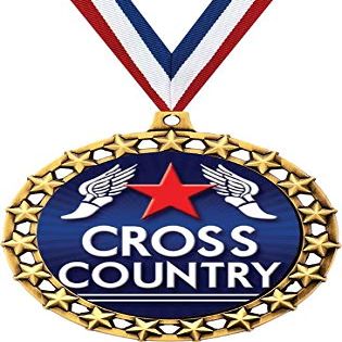 Cross Country Medal, 2 1/2" Galaxy Star Running Medals, Great Running Awards 100 Pack