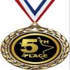 5th Place Medals - 2 1/2" Laurel Wreath Fifth Place Medal - Great Fifth Place Awards for Kids 50 Pack Prime view 1