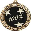 Corporate Medals - 2 1/2" Laurel Wreath Corporate 100% Medal - Great Hundred Percent Awards for Kids 100 Pack Prime view 2