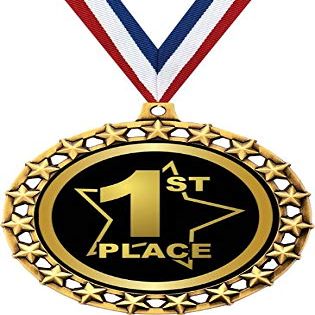 1st Place Medal, 2 1/2" Galaxy Star First Place Medals, Great First Place Awards 50 Pack