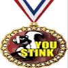 You Stink Medal, 2 1/2" Galaxy Star Funny Loser Medals, Great Last Place Joke Awards 10 Pack Prime view 1