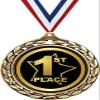 1st Place Medals - 2 1/2" Laurel Wreath First Place Medal - Great First Place Awards for Kids 50 Pack Prime view 1