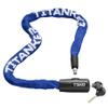Titanker Bike Chain Lock with Key, 3.3 Feet Heavy Duty Anti-Theft Bike Lock Chain Security Bicycle Chain Locks for Bike, Motorcycle, Bicycle, Door, Gate, Fence, Grill (6mm Thick Chain, Blue) view 1
