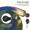 Titanker Bike Chain Lock with Key, 3.3 Feet Heavy Duty Anti-Theft Bike Lock Chain Security Bicycle Chain Locks for Bike, Motorcycle, Bicycle, Door, Gate, Fence, Grill (6mm Thick Chain, Blue) view 3