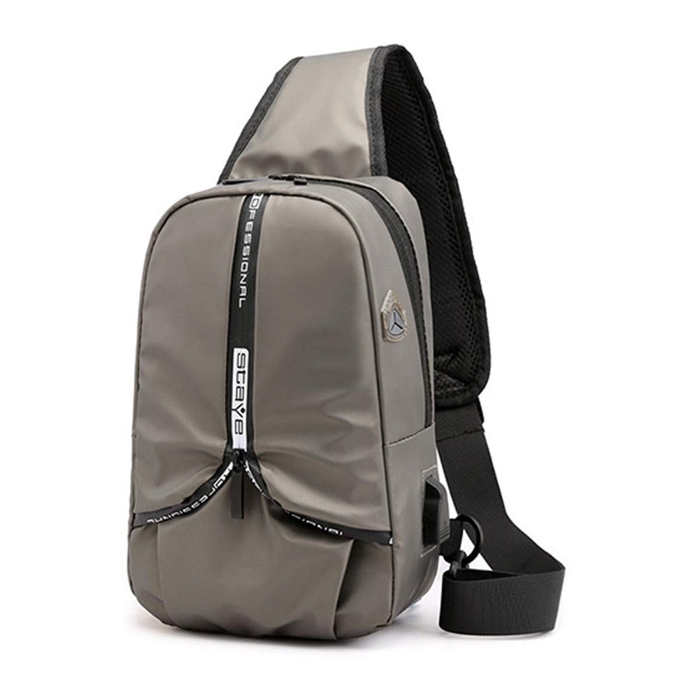 Coffee Sling Backpacks, Sling Chest Bags Chest Crossbody Bags with Packet Usb Charging Travel Hiking Daypack