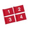 KINGTOP Numbered Golf Flag 8x6 Inch  Upgraded Double Layer 420D Nylon, Double Sided Printing, Tube Inserted  Mini Practice Putting Green Flags for Yard, Red #1-4 view 1