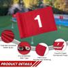 KINGTOP Numbered Golf Flag 8x6 Inch  Upgraded Double Layer 420D Nylon, Double Sided Printing, Tube Inserted  Mini Practice Putting Green Flags for Yard, Red #1-4 view 2
