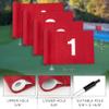 KINGTOP Numbered Golf Flag 8x6 Inch  Upgraded Double Layer 420D Nylon, Double Sided Printing, Tube Inserted  Mini Practice Putting Green Flags for Yard, Red #1-4 view 3
