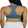 ToBeInStyle Women's Hourglass Back w/Mesh Lining Bralette - Titanium - Large view 2