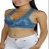 ToBeInStyle Women's Hourglass Back w/Mesh Lining Bralette - Titanium - Large view 4