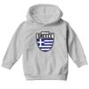 Haase Unlimited Greece - Country Soccer Crest Toddler/Youth Fleece Hoodie (Light Gray, Medium (Youth)) view 2