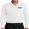 Ford Oval Pocket Print Long Sleeve Polo, White 3XL view 1