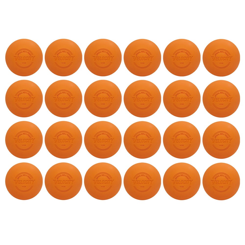 Velocity Practice Lacrosse Balls - 1, 2, 3, 6, 12, 18, 24, 36, 60 and 120 Packs - Official Size and Weight - Orange
