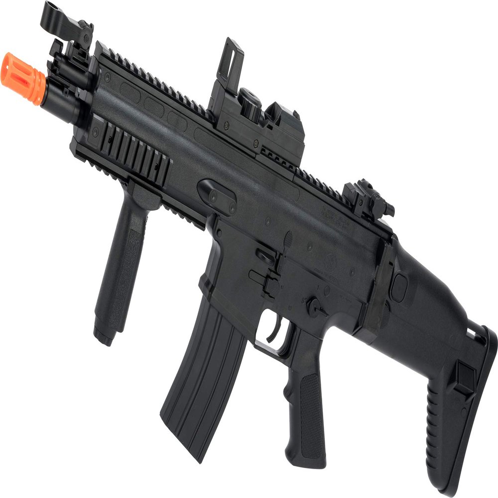 Evike Airsoft - FN Herstal Licensed SCA.R-L Full Size Entry Level Airsoft AEG Ri.fle by CyberG.un (Color: Black)