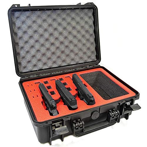 3 Pistol 12 Magazine + Accessories Storage Doro Waterproof Pistol Case with Custom MyCaseBuilder Foam Insert