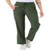 BGOWATU Women's Hiking Cargo Pants Quick Dry Lightweight Water Resistant Joggers Pants Zipper Pockets (Army Green,US M) view 3