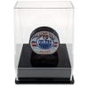 OnDisplay Deluxe UV-Protected Hockey Puck Display Case - Angle Black Base view 2