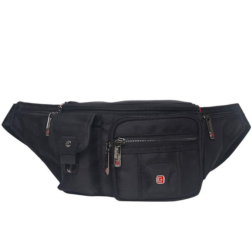 Chest Bag Sports Bum Bag Outdoor Fanny Pack Casual Fitness Unisex Waist Pack Men's U-92 (Black)