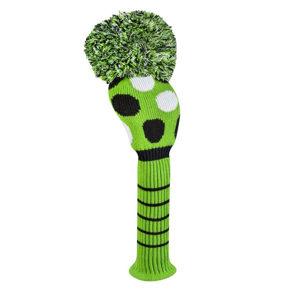 Just4Golf Green Black/White Dots Golf Driver Headcover